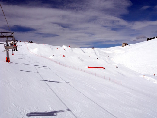 Obereggen - snowpark s U-rampou